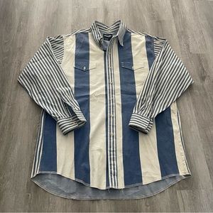 Vintage Wrangler Regular Fit Pre Shrunk X-Long Tails Men 17.5x35 Western Blue